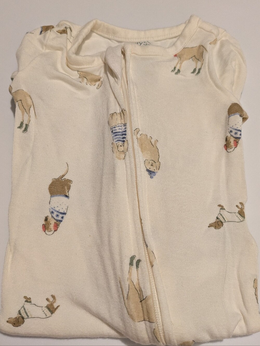 Carter's Sleep & Play Pajama - White Dog Print